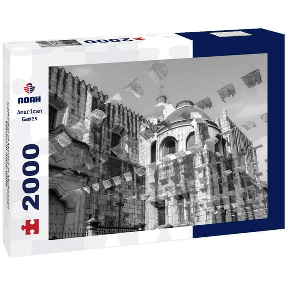 Noah Jigsaw Puzzle Cathedral of Morelia in Michoacan, Mexico in black white 2000 pieces