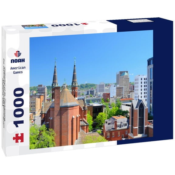 Noah Jigsaw Puzzle Cathedral of St. Paul among the skyline of downtown Birmingham, Alabama, USA 1000 pieces