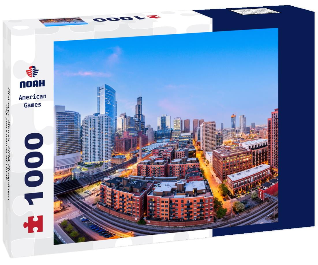 Noah Jigsaw Puzzle Chicago, Illinois, USA Downtown city panorama at