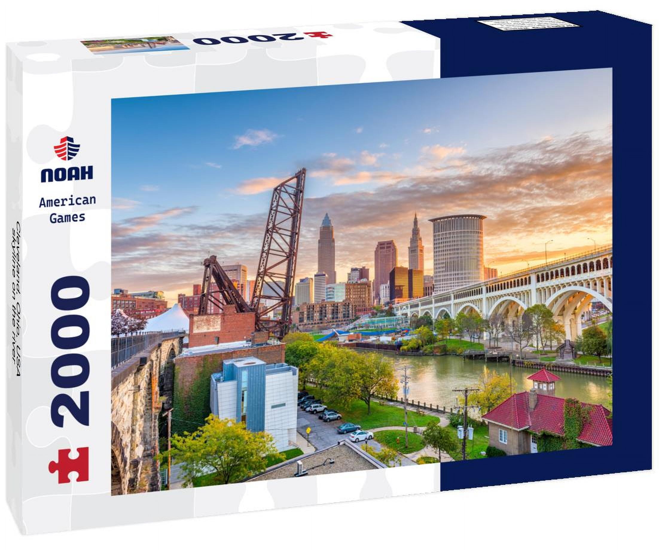 Noah Jigsaw Puzzle Cleveland, Ohio, USA skyline on the river 2000