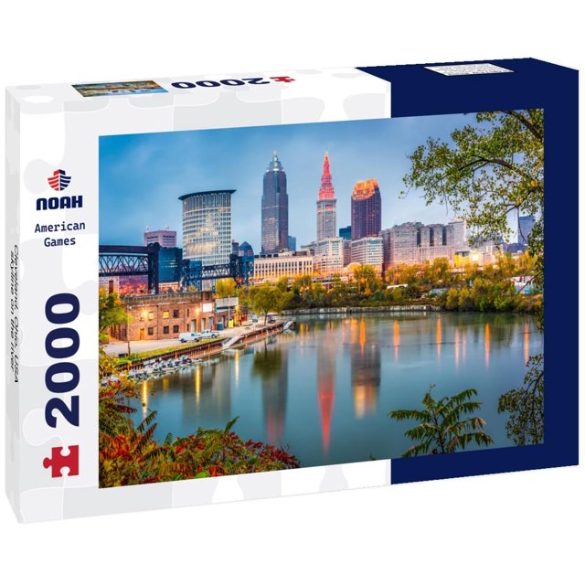 Noah Jigsaw Puzzle Cleveland, Ohio, USA skyline on the river 2000