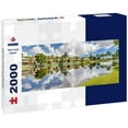 thumbnail image 1 of Noah Jigsaw Puzzle Coconut Creek FL: View of a lake and surrounding homes panorama 2000 pieces, 1 of 2