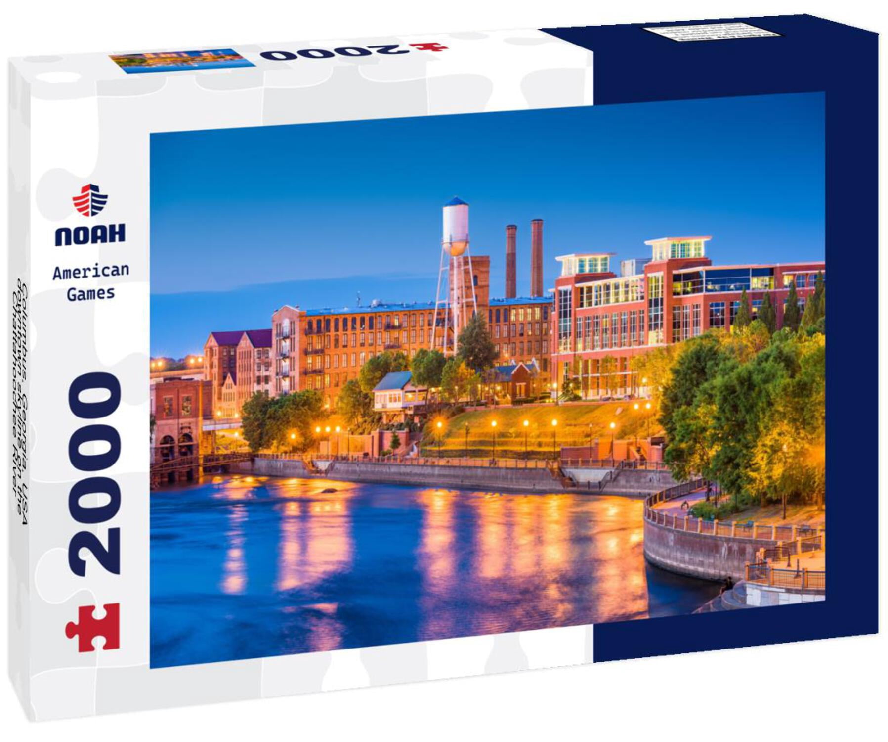 Noah Jigsaw Puzzle Columbus, Georgia, USA downtown skyline on the Chattahoochee River 2000 pieces