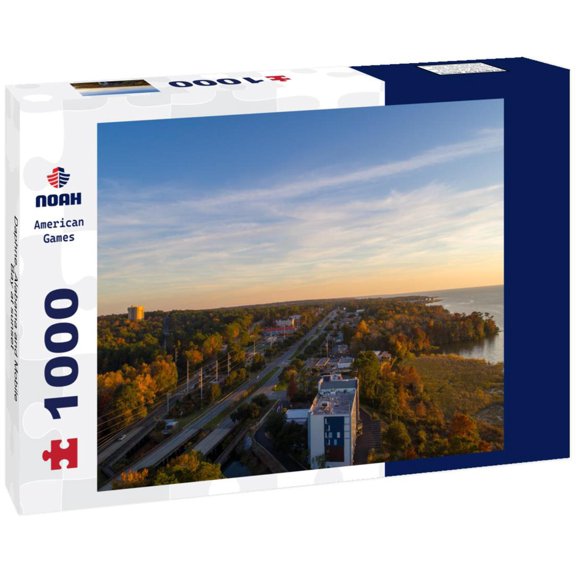 Noah Jigsaw Puzzle Daphne, Alabama and Mobile Bay at sunset 1000 pieces