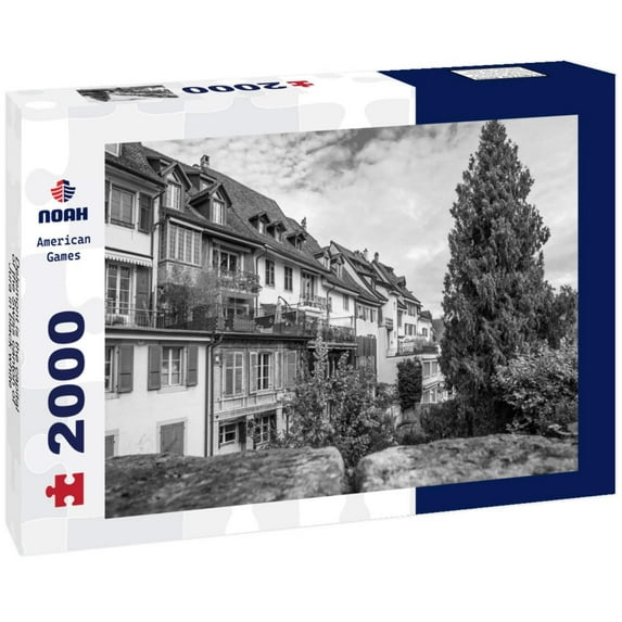 Noah Jigsaw Puzzle Delemont is the capital of the Swiss canton of Jura in black white 2000 pieces