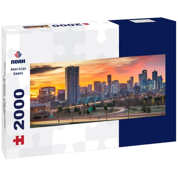 Noah Jigsaw Puzzle Denver, Colorado, USA downtown city skyline at dawn panorama 2000 pieces