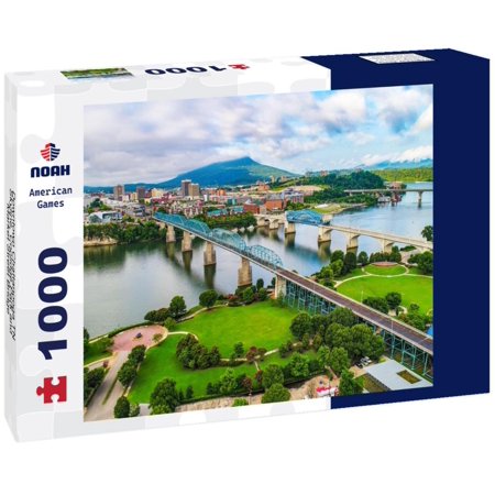 Noah Jigsaw Puzzle Downtown Chattanooga TN Skyline, Coolidge Park and Market Street Bridge 1000 pieces