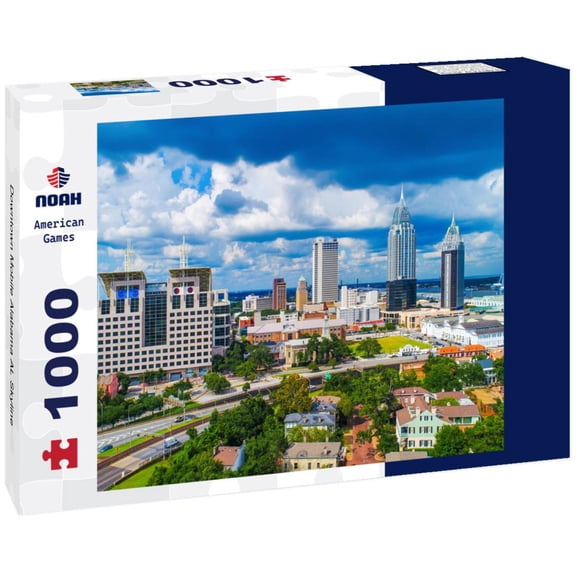 Noah Jigsaw Puzzle Downtown Mobile Alabama AL Skyline 1000 pieces
