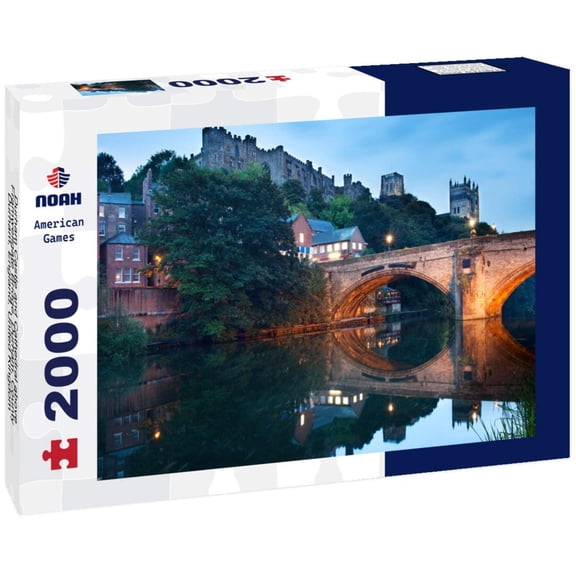 Noah Jigsaw Puzzle Durham Castle and Cathedral above Framwellgate Bridge, Durham, County Durham, England, United Kingdom 2000 pieces
