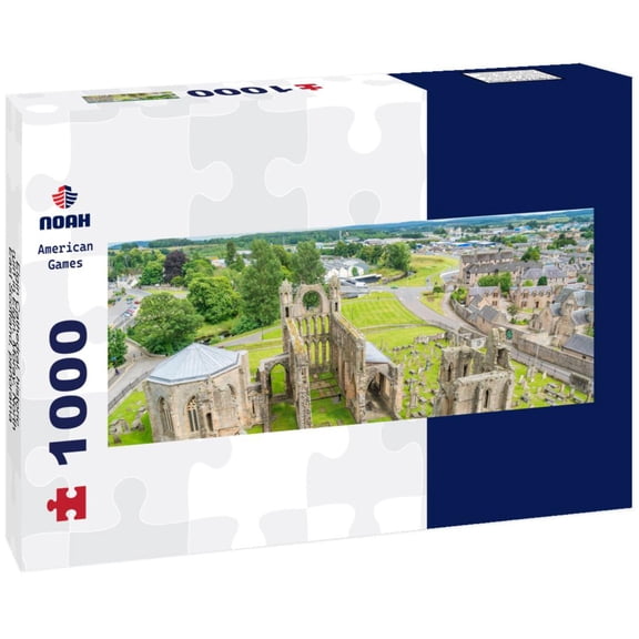Elgin Cathedral, historic ruin in Elgin, Moray, North-East Scotland, 1000pc Panoramic Puzzle