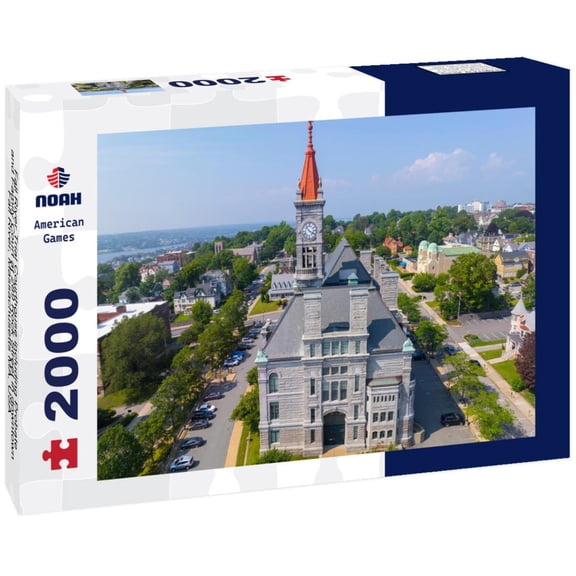 Noah Jigsaw Puzzle Fall River Trial Courthouse including Probate and Family Court at 289 Rock Street in downtown Fall River, Massachusetts MA, USA 2000 pieces