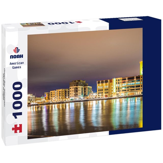 Noah Jigsaw Puzzle Green Bay Wisconsin skyline at night 1000 pieces