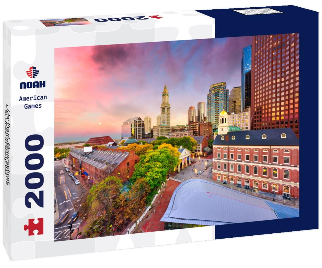 Noah Jigsaw Puzzle Hartford, Connecticut, USA Downtown skyline at dusk