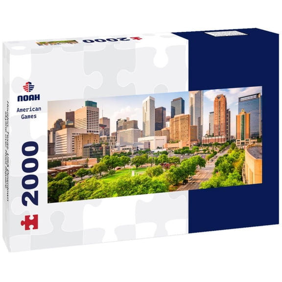 Noah Jigsaw Puzzle Houston, Texas, USA Downtown skyline over Root Square panorama 2000 pieces