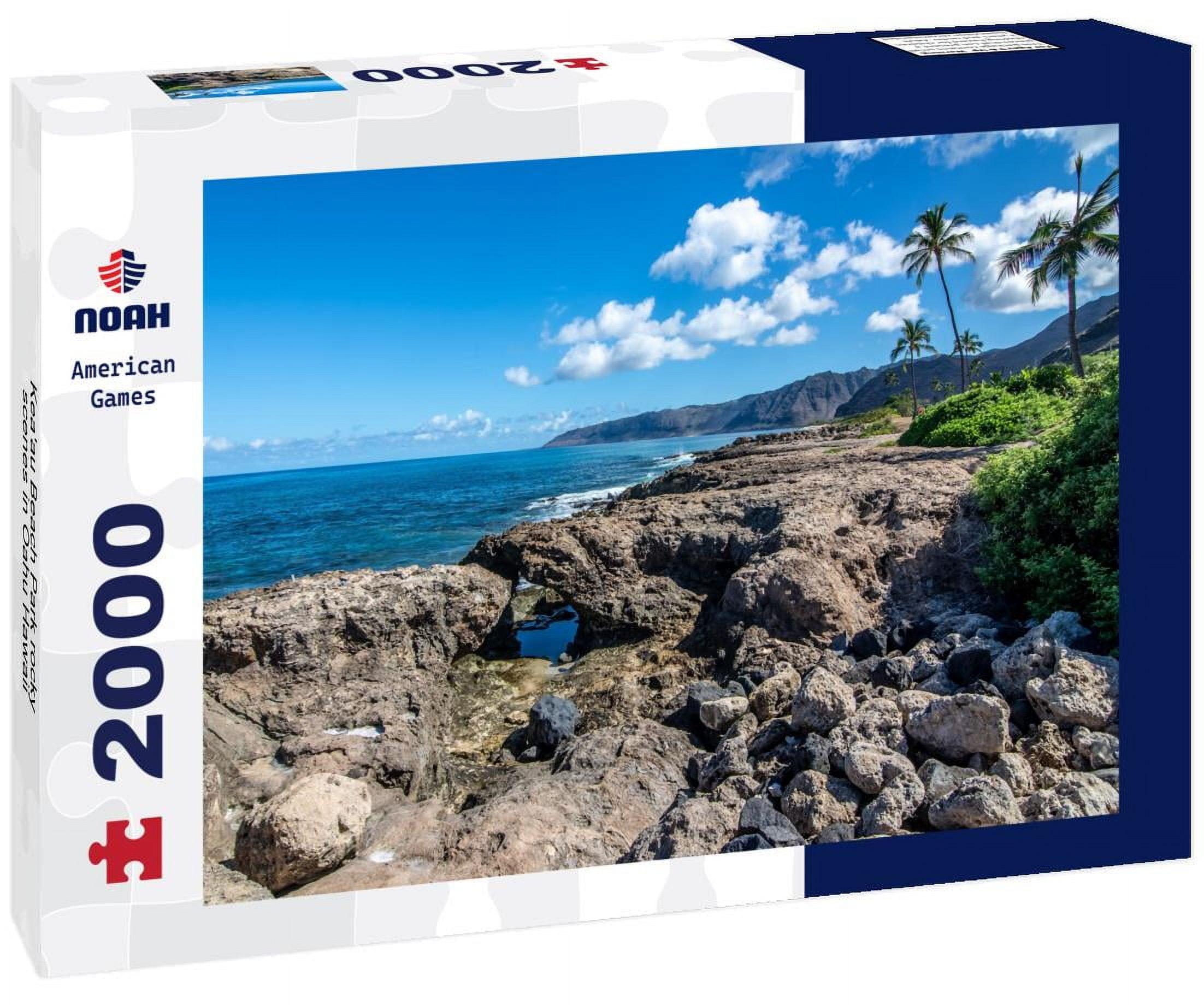 Noah Jigsaw Puzzle Kea'au Beach Park rocky scenes in Oahu Hawaii 2000