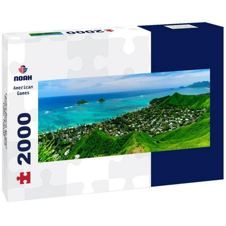 Noah Jigsaw Puzzle Lanikai Beach as seen from above in Kailua, Oahu, Hawaii panorama 2000 pieces