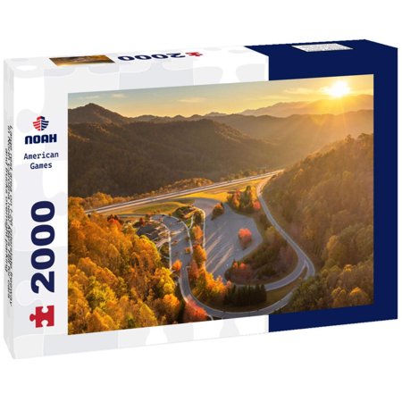 Noah Jigsaw Puzzle Large rest area on I-26 interstate freeway in North Carolina near Mars Hill for cars and trucks overnight parking 2000 pieces