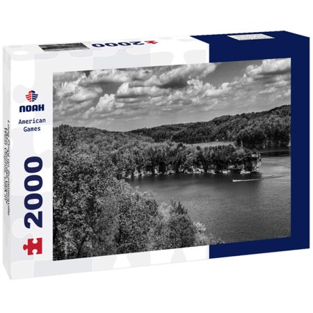 Noah Jigsaw Puzzle Long Point on Summersville Lake, Nicholas County, West Virginia, USA in black white 2000 pieces