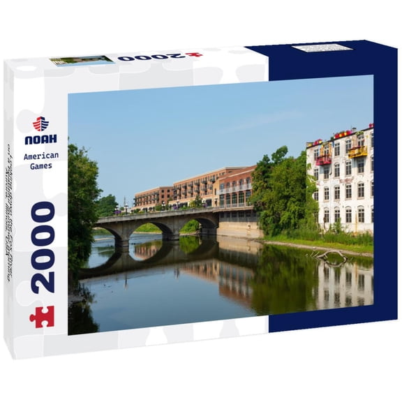 Noah Jigsaw Puzzle Looking down the Fox River on a beautiful Summer morning. Aurora, Illinois, USA 2000 pieces
