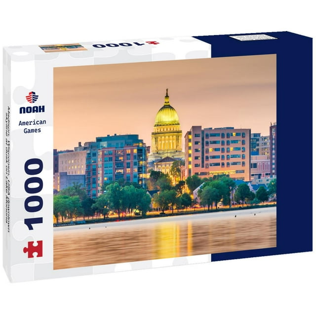 Noah Jigsaw Puzzle Madison, Wisconsin, USA downtown skyline at dusk on