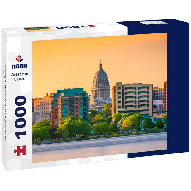 Noah Jigsaw Puzzle Madison, Wisconsin, USA downtown skyline at dusk on