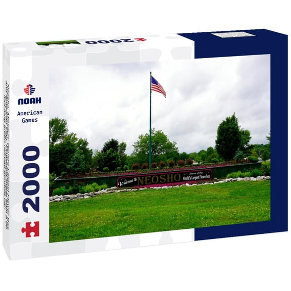 Noah Jigsaw Puzzle Neosho, Missouri: World's Largest Flower Box and American Flag 2000 pieces
