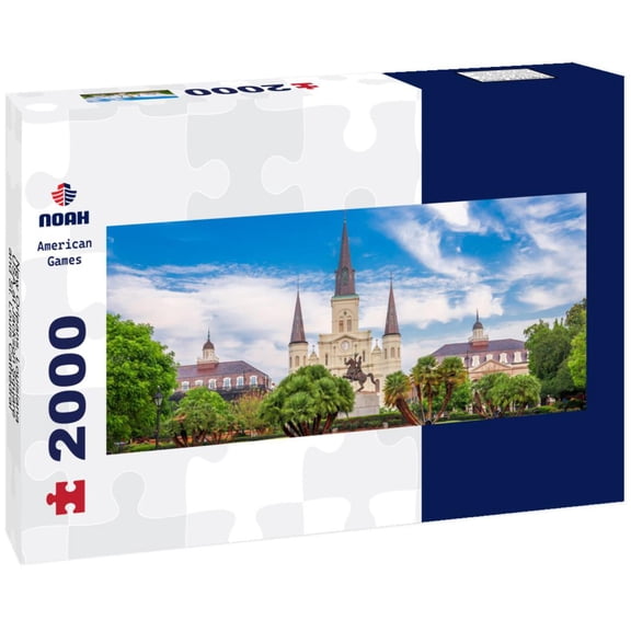 Noah Jigsaw Puzzle New Orleans, Louisiana, USA at Jackson Square and St. Louis Cathedral in the morning panorama 2000 pieces