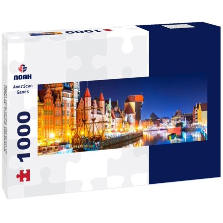 Noah Jigsaw Puzzle Night view of the old town of Gdansk, Poland, panorama Panorama 1000 Pieces