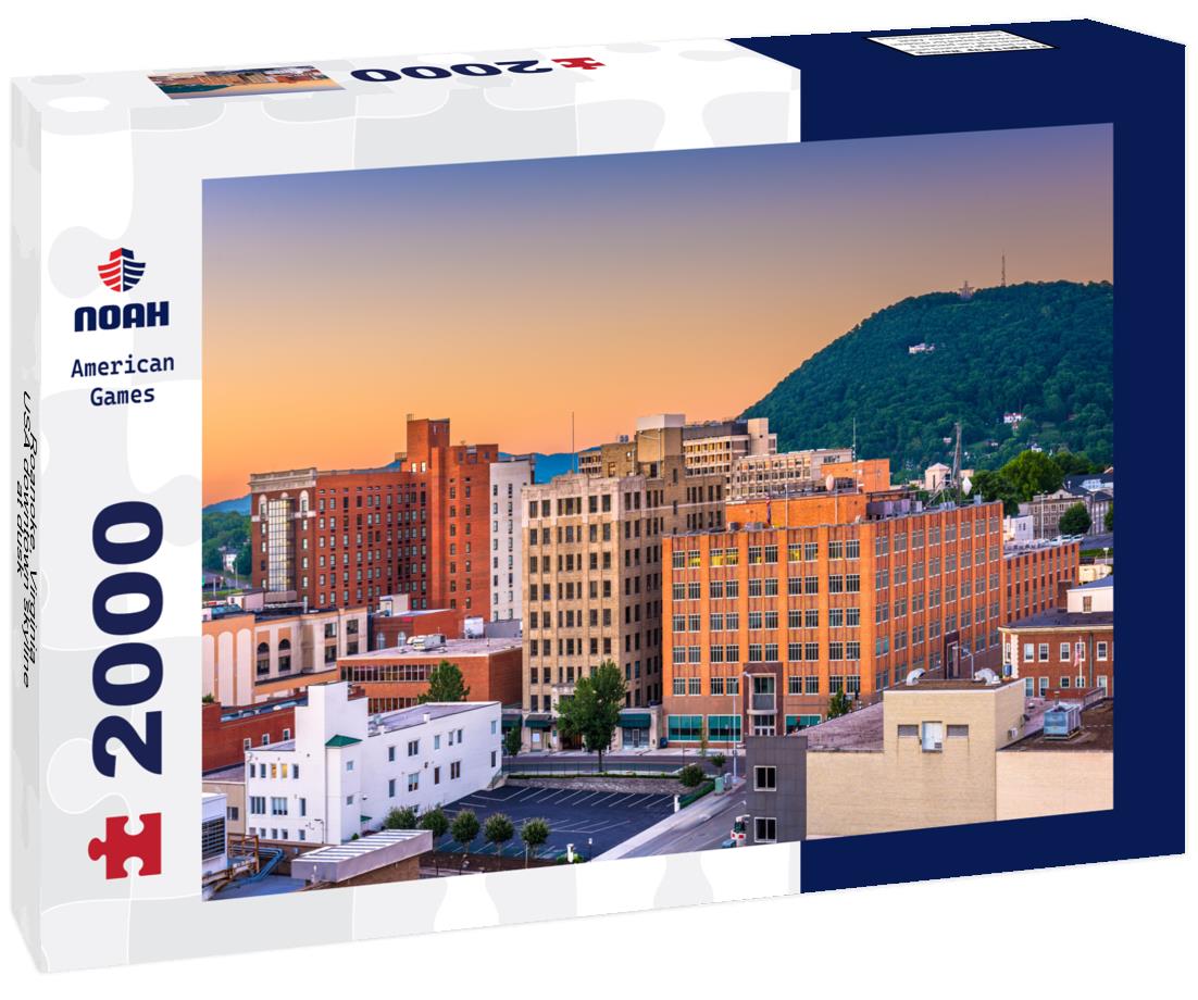Noah Jigsaw Puzzle Roanoke, Virginia, USA downtown skyline at dusk 2000