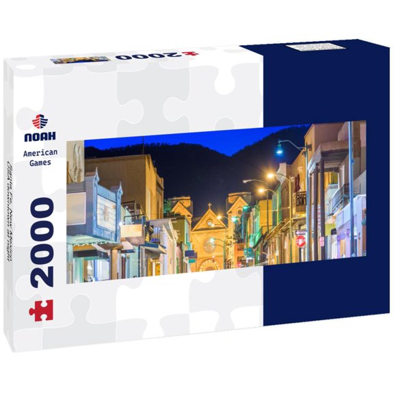 Noah Jigsaw Puzzle Santa Fe, New Mexico, USA downtown at night panorama 2000 pieces