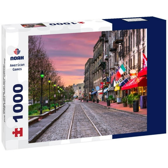Noah Jigsaw Puzzle Savannah, Georgia, USA Bars and restaurants on River Street 1000 pieces