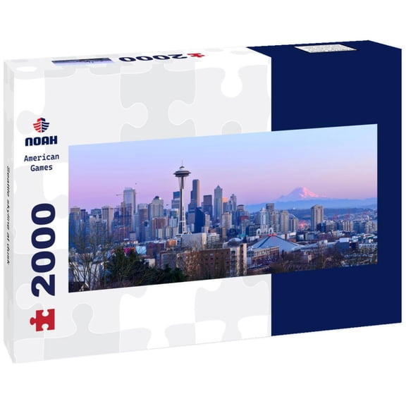 Noah Jigsaw Puzzle Seattle skyline at dusk panorama 2000 pieces
