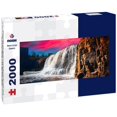 thumbnail image 1 of Noah Jigsaw Puzzle Sioux Falls City Spring Landscape at the Falls Park in Sioux Falls, South Dakota, USA, dramatic sunset cloudscape and water falling in the Big Sioux River panorama 2000 pieces, 1 of 2