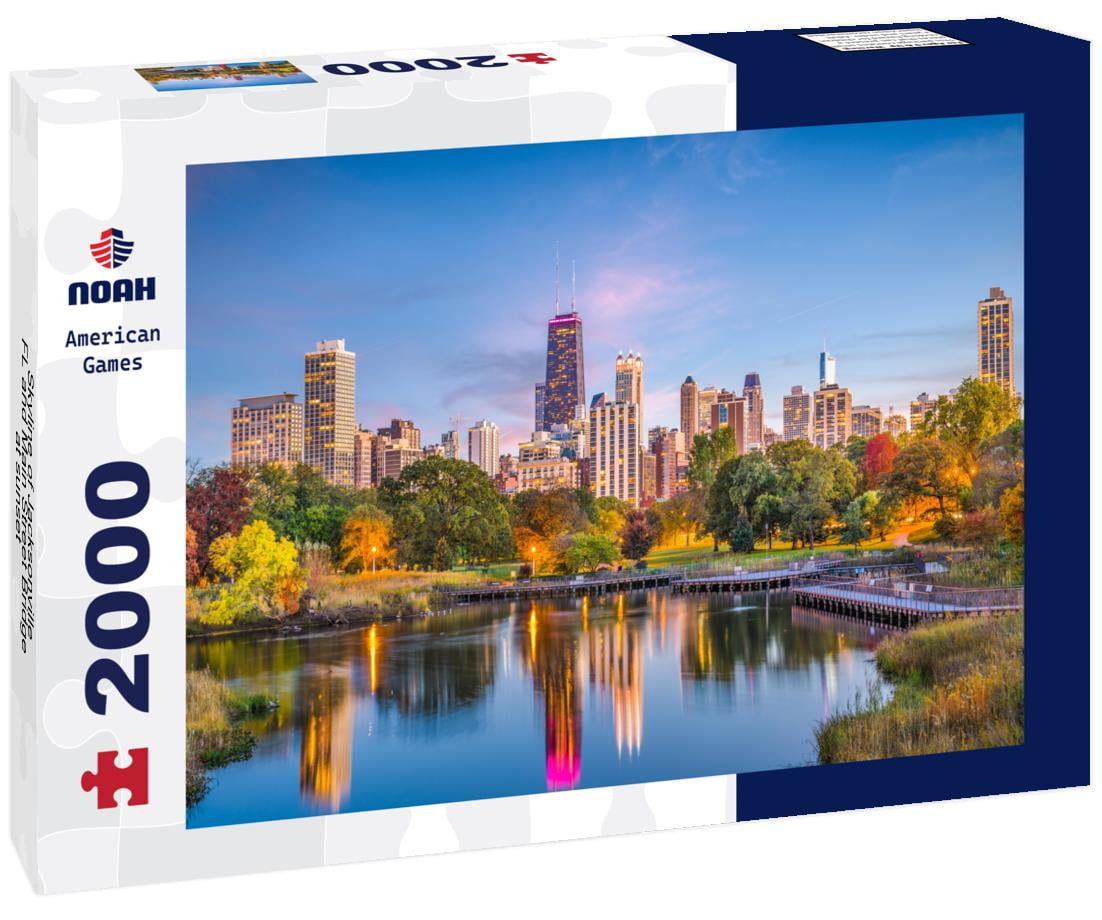 Noah Jigsaw Puzzle Skyline of Jacksonville, FL and Main Street Bridge