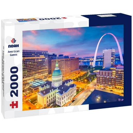 Noah Jigsaw Puzzle St. Louis, Missouri, USA downtown cityscape with the arch and courthouse at dusk 2000 pieces