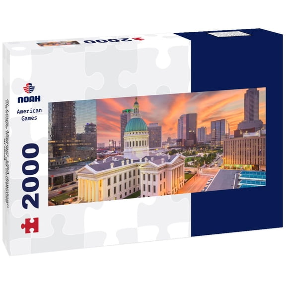 Noah Jigsaw Puzzle St. Louis, Missouri, USA downtown cityscape with the old courthouse at dusk panorama 2000 pieces