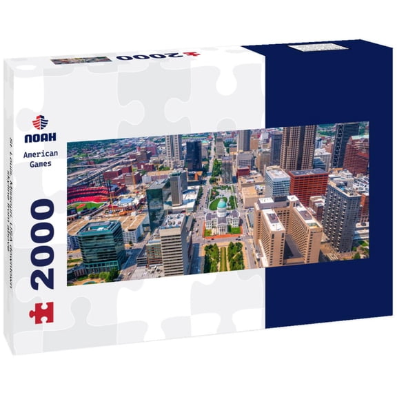 Noah Jigsaw Puzzle St. Louis, Missouri, USA downtown skyline from above panorama 2000 pieces