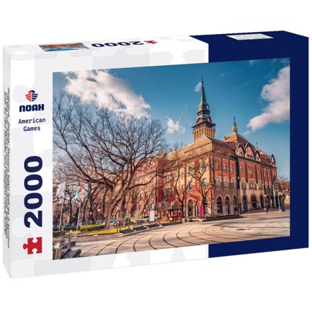 Subotica, Serbia: famous town hall as a symbol of the city history and architectural heritage, with its red facade and elegant clock tower drawing visitors and tourists 2000pc Puzzle