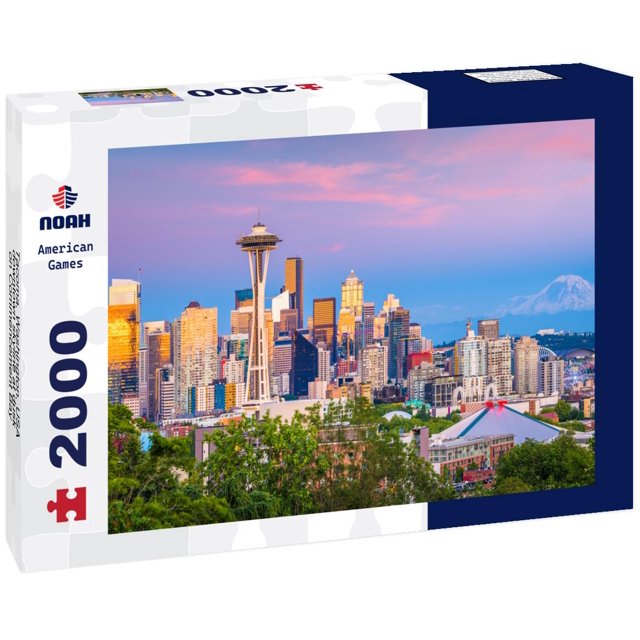 Noah Jigsaw Puzzle Washington, USA downtown skyline at dusk on