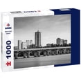 thumbnail image 1 of Noah Jigsaw Puzzle The beautiful and classic Pasadena City Hall near Los Angeles, California in black white 1000 pieces, 1 of 1