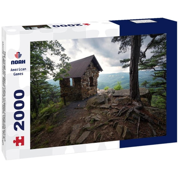 The small shelter of the Cranny Crow Overlook of Lost River State Park in West Virginia 2000pc Puzzle