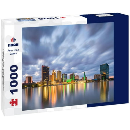 Noah Jigsaw Puzzle Toledo, Ohio, USA downtown skyline on the Maumee River at dusk 1000 pieces