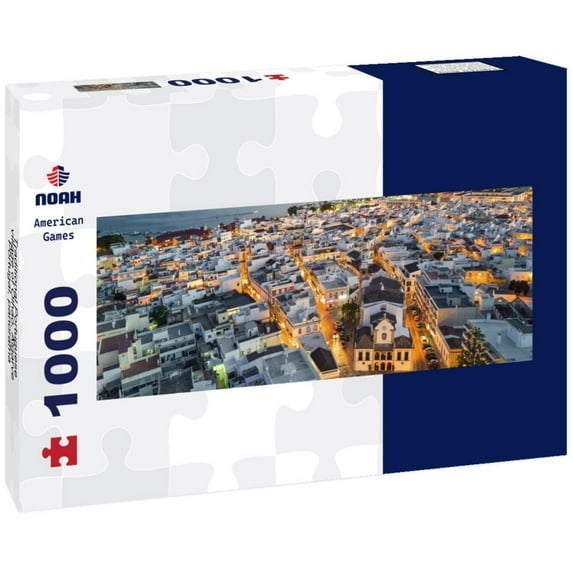 Traditional Portuguese village of Olhao, Algarve, Portugal, 1000pc Panoramic Puzzle