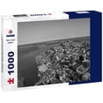 thumbnail image 1 of Noah Jigsaw Puzzle Utrecht, Netherlands. View of the old town with Dom Tower in Utrecht, Netherlands during cloudy day in black white 1000 pieces, 1 of 1