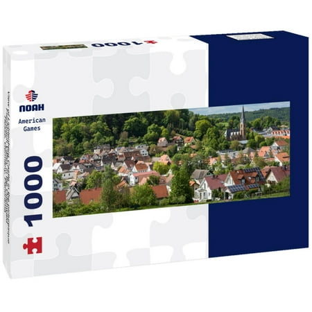 Noah Jigsaw Puzzle View of Lichtenberg Castle in the picturesque Fischbach Valley in the Odenwald, Hesse, Germany, Panorama Panorama 1000 Pieces