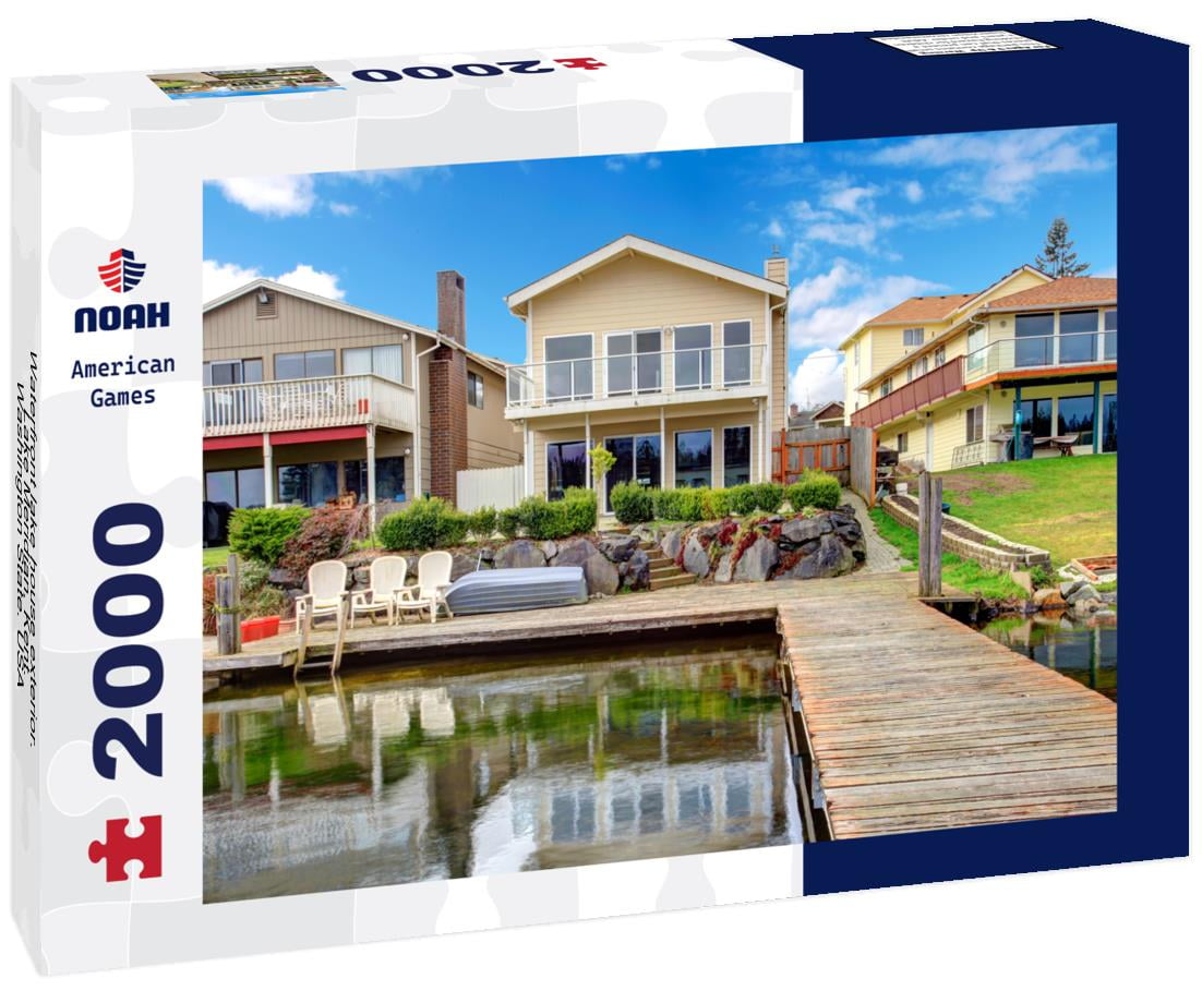 Noah Jigsaw Puzzle Waterfront lake house exterior. Lake Meridian, Kent. Washington State. USA