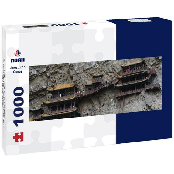 Xuan Kong Si, or Hanging Temple, Beiyue Hengshan Mountain, China, 1000pc Panoramic Puzzle