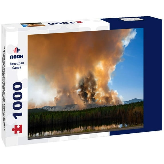 A forest fire has occurred in the Yukon Territory, Canada, creating smoke that fills the sky and obscures even the sunshine 1000pc Puzzle