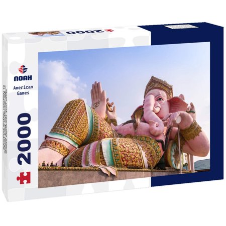 Noah Jigsaw Puzzle large pink Ganesha statue in the Ganesha Park temple in Nakhon Nayok province in Thailand 2000 Pieces