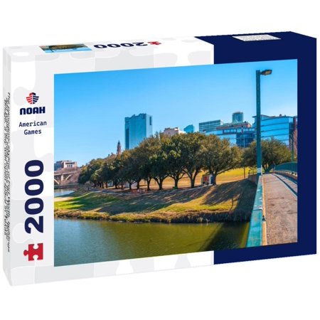 Noah Jigsaw Puzzle The panoramic skyline of Fort Worth, buildings and walking trails across the Trinity River Bridge, a city with open space in Texas 2000 pieces